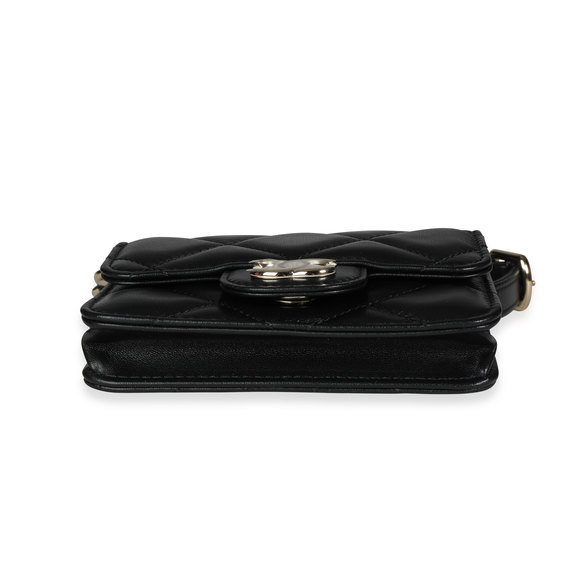 Chanel Black Quilted Lambskin Elegant Chain Mini  Belt Bag - Picture 5 of 8